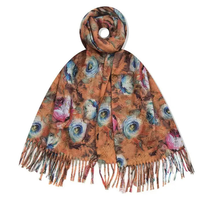 Foulard Fiori arancione