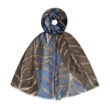 Foulard Foglia blu