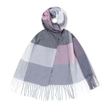 Sciarpa Nicole grigio e rosa