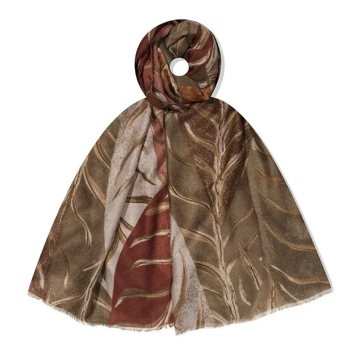 Foulard Foglia rosso