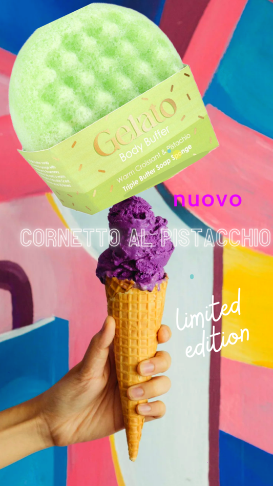 Spugna ai 3 burri croissant al pistacchio