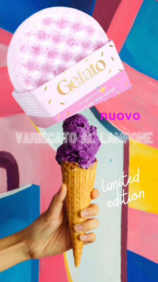 Spugna ai 3 burri variegato al lampone