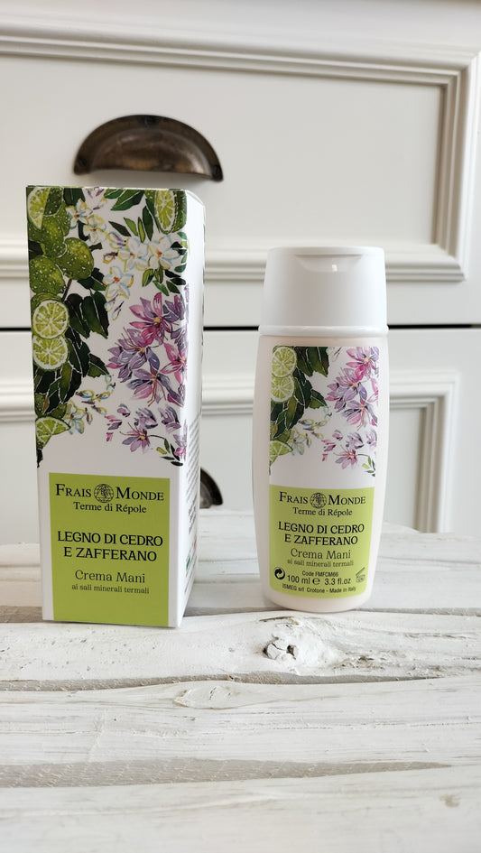 LEGNO DI CEDRO E ZAFFERANO Crema mani termale