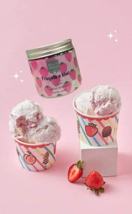 Sapone montato fragola e kiwi
