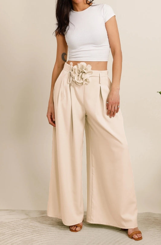 Pantaloni fiore 3D