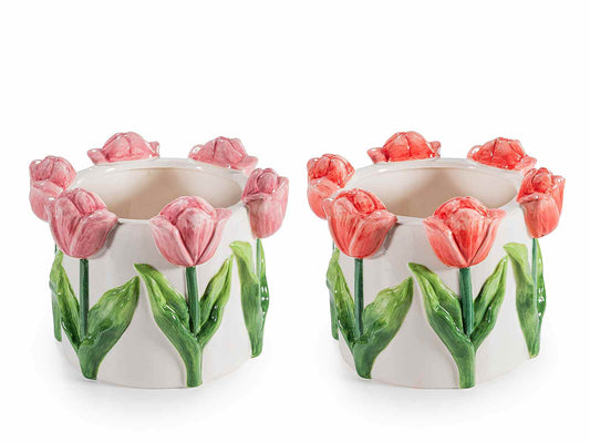 VASO TULIPANI CORALLO
